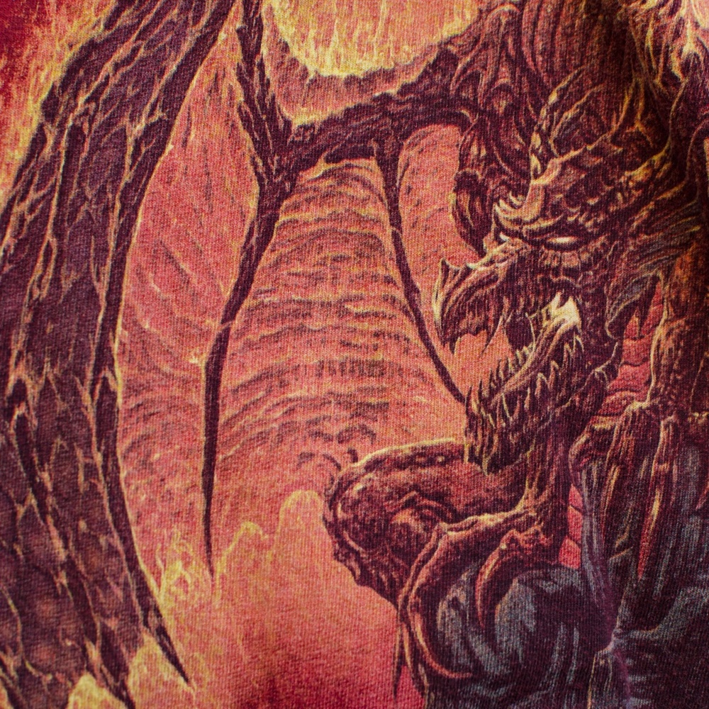 Fire Dragon Graphic Red T Shirt - Picture 4 of 4
